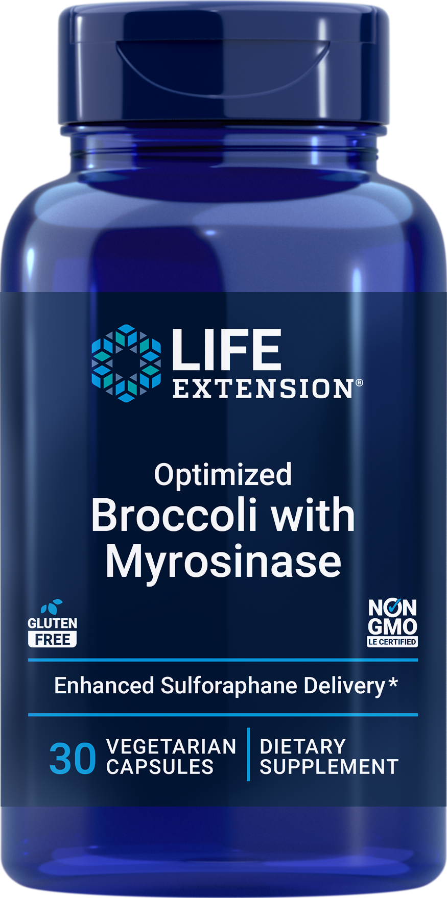 Optimized Broccoli with Myrosinase provides a clinically studied extract that improves the conversion of glucoraphanin, a compound found in broccoli, into sulforaphane. Sulforaphane is a nutrient obtained from broccoli that is notoriously difficult to take in supplement form, and it is thought to have many health benefits. We’ve combined a broccoli seed extract with myrosinase from white mustard seed powder to increase sulforaphane formation and uptake during digestion.
