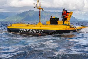 Triton-C wave energy converter at sea