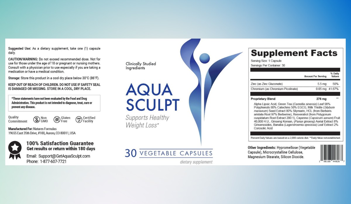 Ingredients in Aqua Sculpt