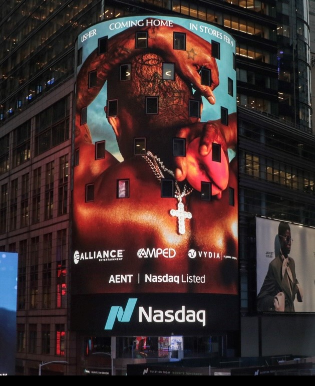 USHER’s "Coming Home" Nasdaq Tower Shot