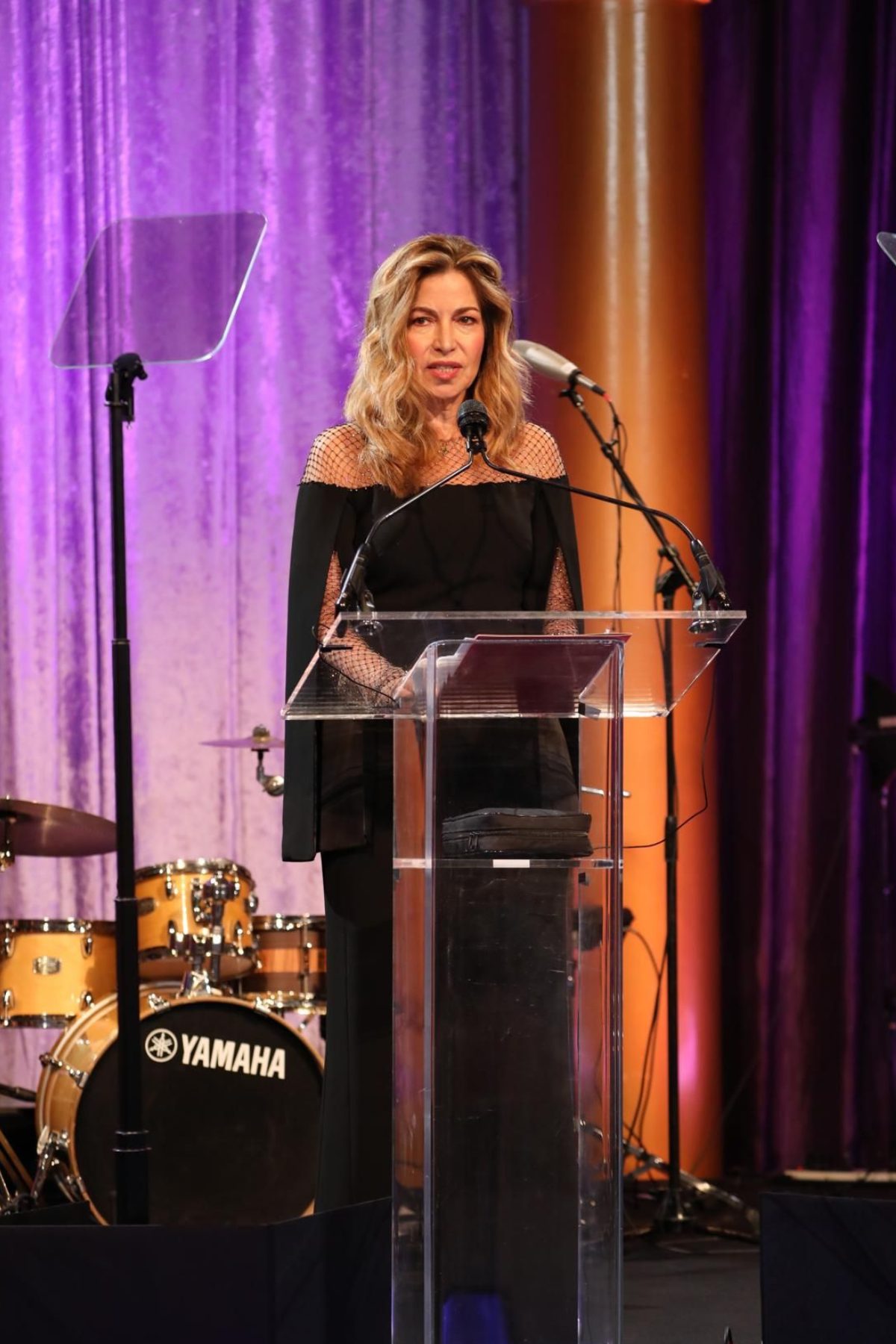 Her Royal Highness, Princess Ghida Talal of Jordan speaking at the Prevent Cancer Foundation's annual Gala in Washington, D.C. on September 27, 2023.