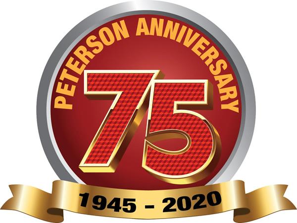 Peterson's 75th Anniversary Logo