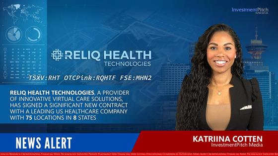 Reliq Health Technologies, a provider of innovative Virtual Care solutions, has signed a significant new contract with a leading US healthcare company with 75 locations in 8 States: Reliq Health Technologies, a provider of innovative Virtual Care solutions, has signed a significant new contract with a leading US healthcare company with 75 locations in 8 States