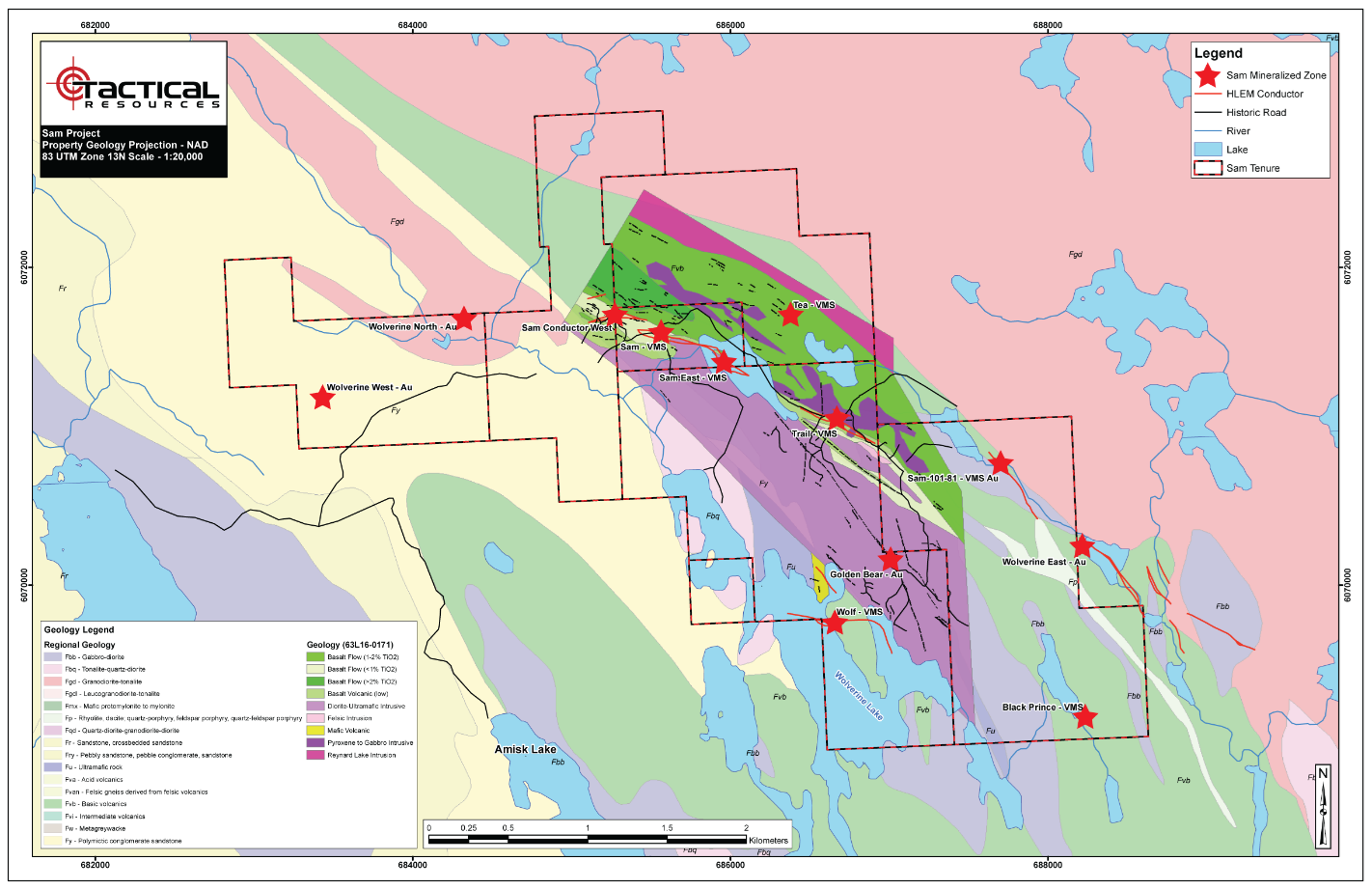 Figure 4 SAM Property Geology