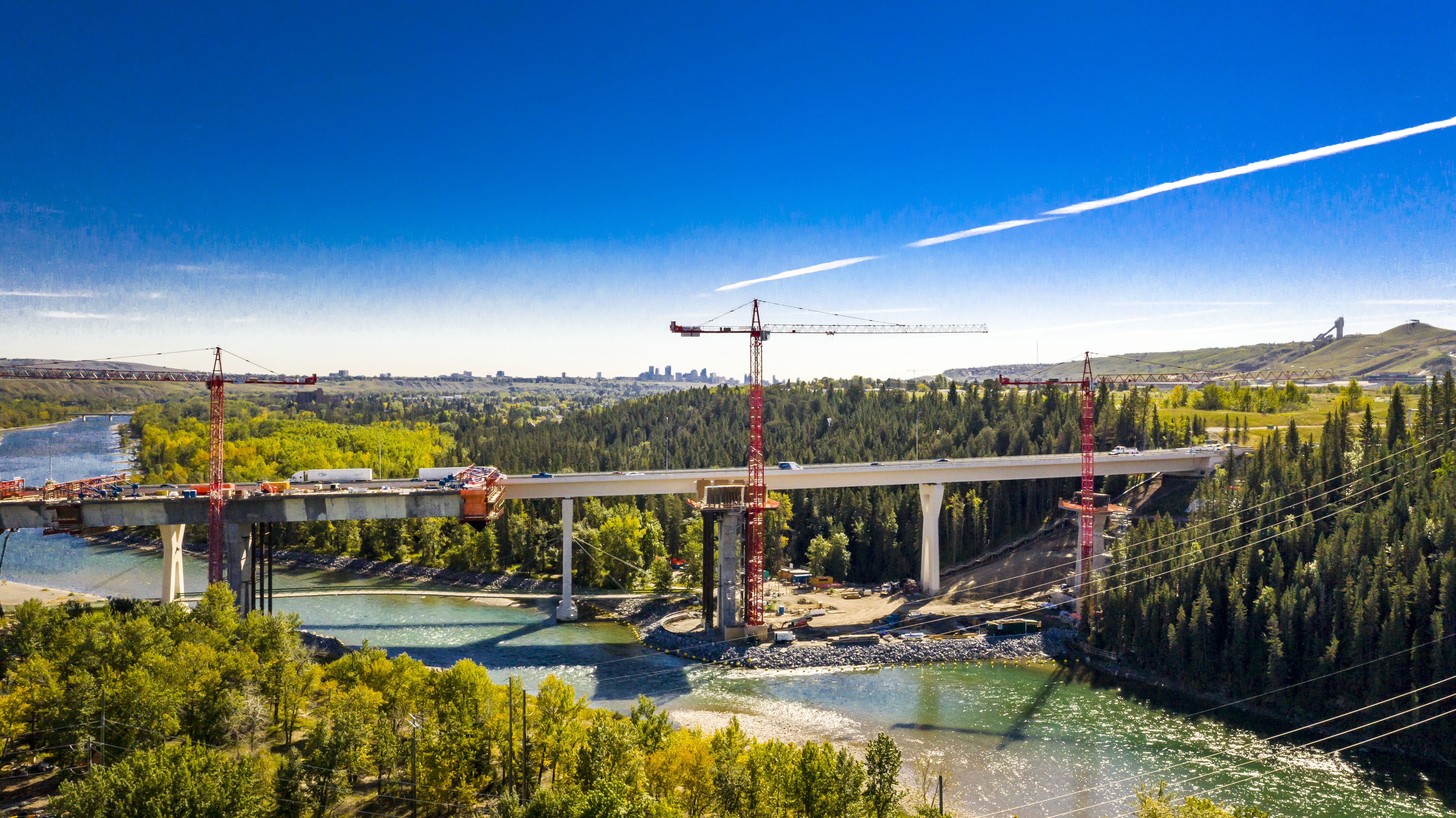 Bow River Bridge under construction