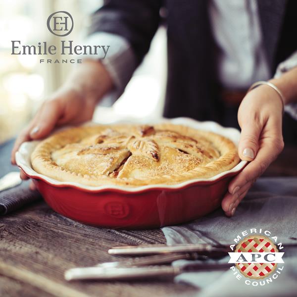 Celebrate National Pie Day by baking a pie for family and friends. Find tips on pie baking at the American Pie Council at piecouncil.org. The Emile Henry pie dish is the official pie dish of the 26th Annual National Pie Championship scheduled for April 24-25, 2020 in Orlando, FL.