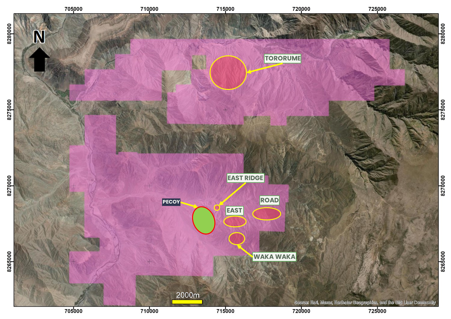 Figure 3 - Regional Exploration Targets Across Combined Claim Package