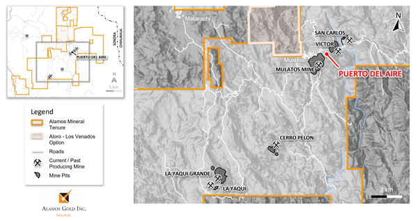 Figure 2 Puerto Del Aire Location Map, Mulatos District