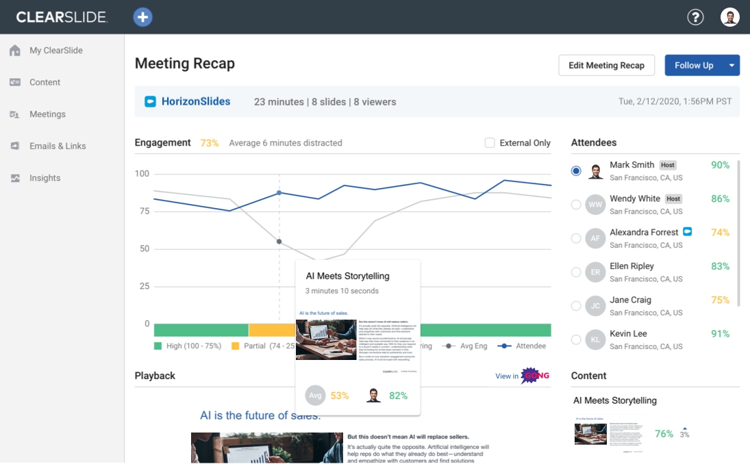 ClearSlide Extends its Gong Integration
