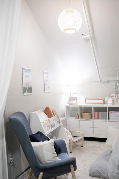 Images shows a comfort corner with Slumberkins products where kids can go and relax and read a Slumberkins book