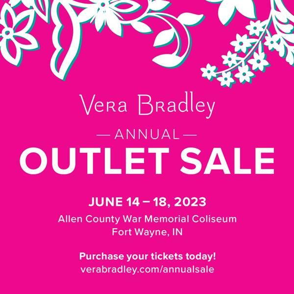 Vera Bradley Annual Outlet Sale Tickets On Sale Now