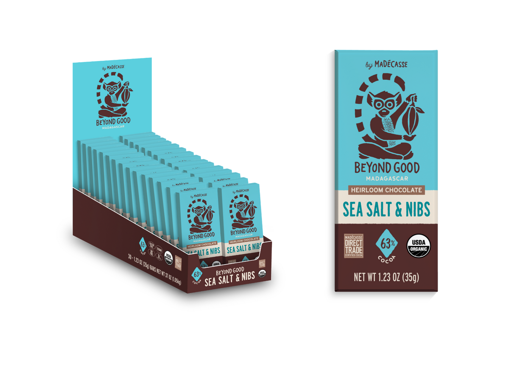 Beyond Good's award-winning Sea Salt & Nibs is now available in a convenient snack-sized 35g chocolate bar.