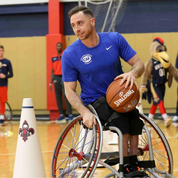 Steve Serio, Team USA Men's Wheelchair Basketball Co-Captain and 2-time Paralympic medalist, is one of the elite coaches helping to grow the sport with the Wheelchair Basketball Training Zone.