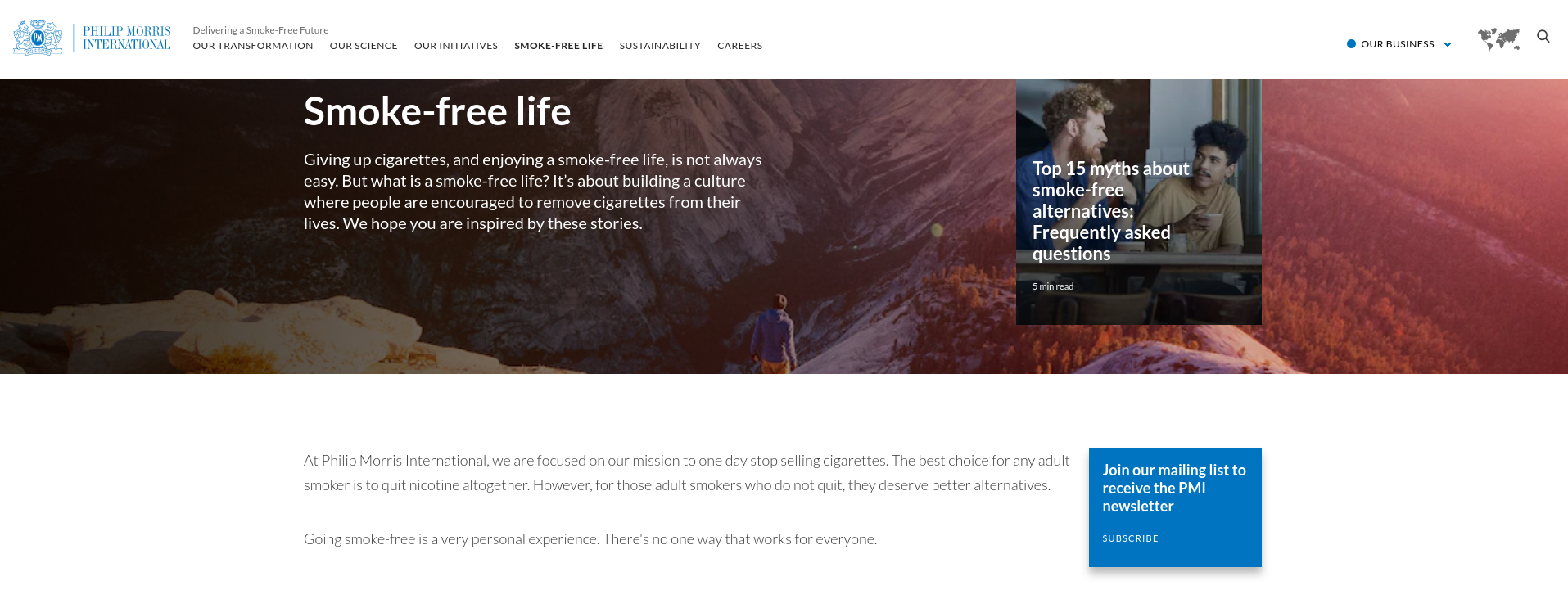 At a global level, Philip Morris International has been publicizing its intention to stop selling cigarettes altogether. On the “Smoke-Free Life” page of its corporate website, the firm states “At Philip Morris International, we are focused on our mission to one day stop selling cigarettes”. TAAT™ is closely following these initiatives to strategically introduce its tobacco-free and nicotine-free alternative to traditional cigarettes in markets where Philip Morris International intends to terminate cigarette sales, such as the United Kingdom where the tobacco giant has recently stated its plans to stop selling cigarettes by the end of the decade.