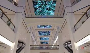 The Canopy at 900 North Michigan Shops - The Midwest's Largest Canvas for Digital Art. 