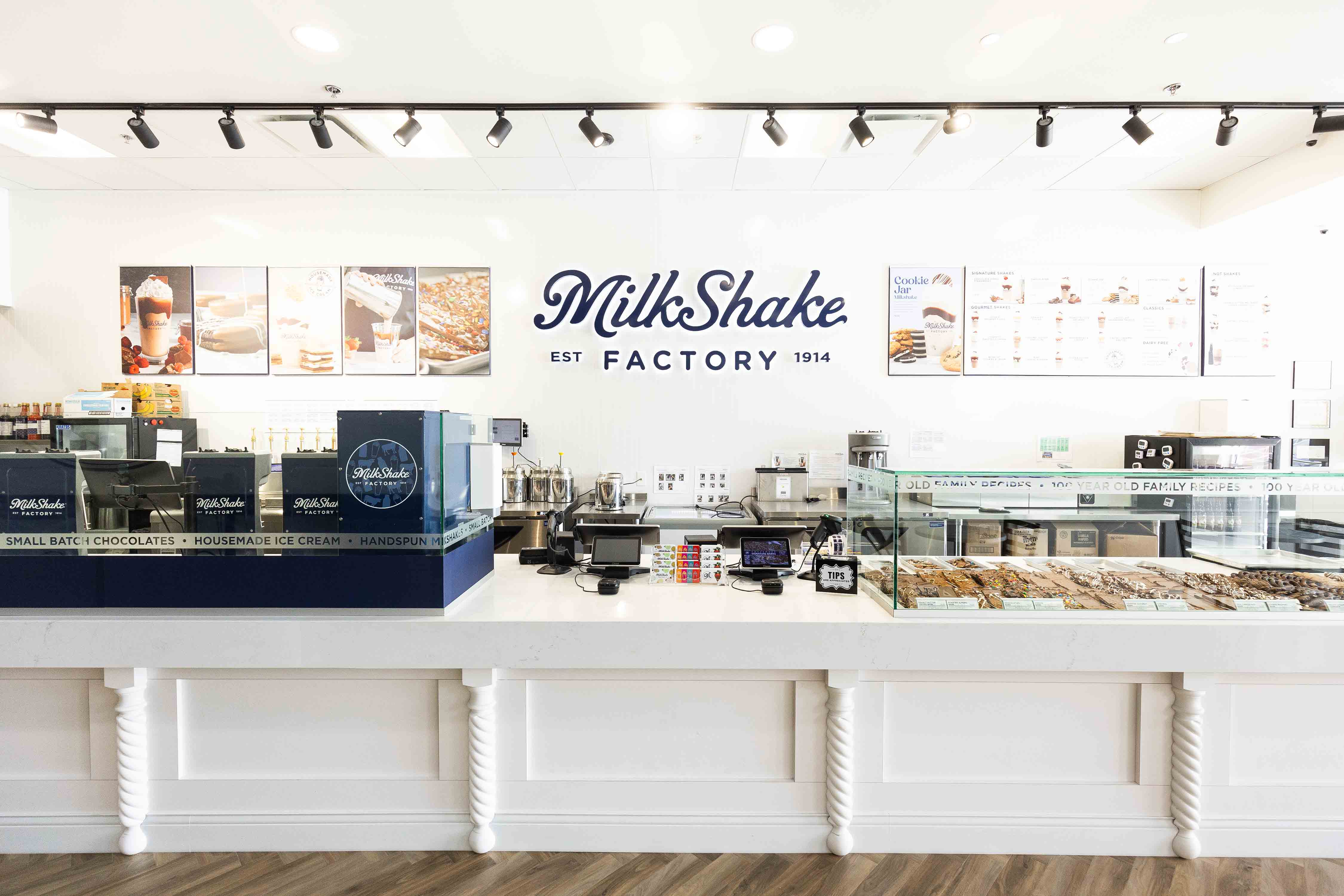 MilkShake Factory Showcases Premium Chocolates Along Handspun Milkshakes Crafted with Housemade Ice Cream Built on a Legacy of Family Recipes.