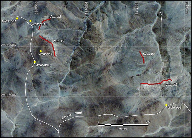 Figure 2: Drill hole collar plan of the West Garida area