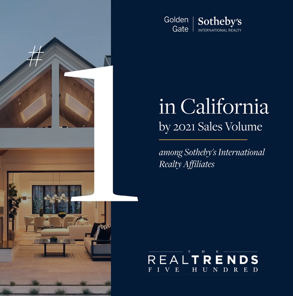 Golden Gate Sotheby’s International Realty Ranked No. 1 in California for Sales Volume in 2021