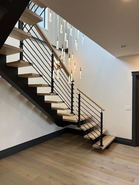 Mono Stair with Rod Railing