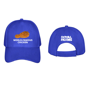 Royal Farms World-Famous Chicken Cap in blue.