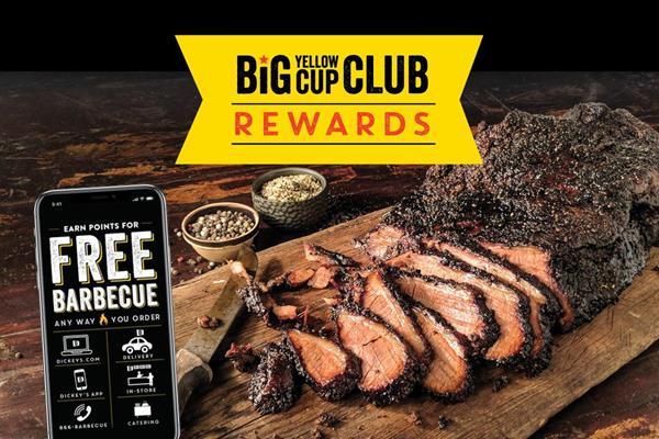 Guests can download the Dickey's App and earn rewards by enjoying slow-smoked barbecue. 