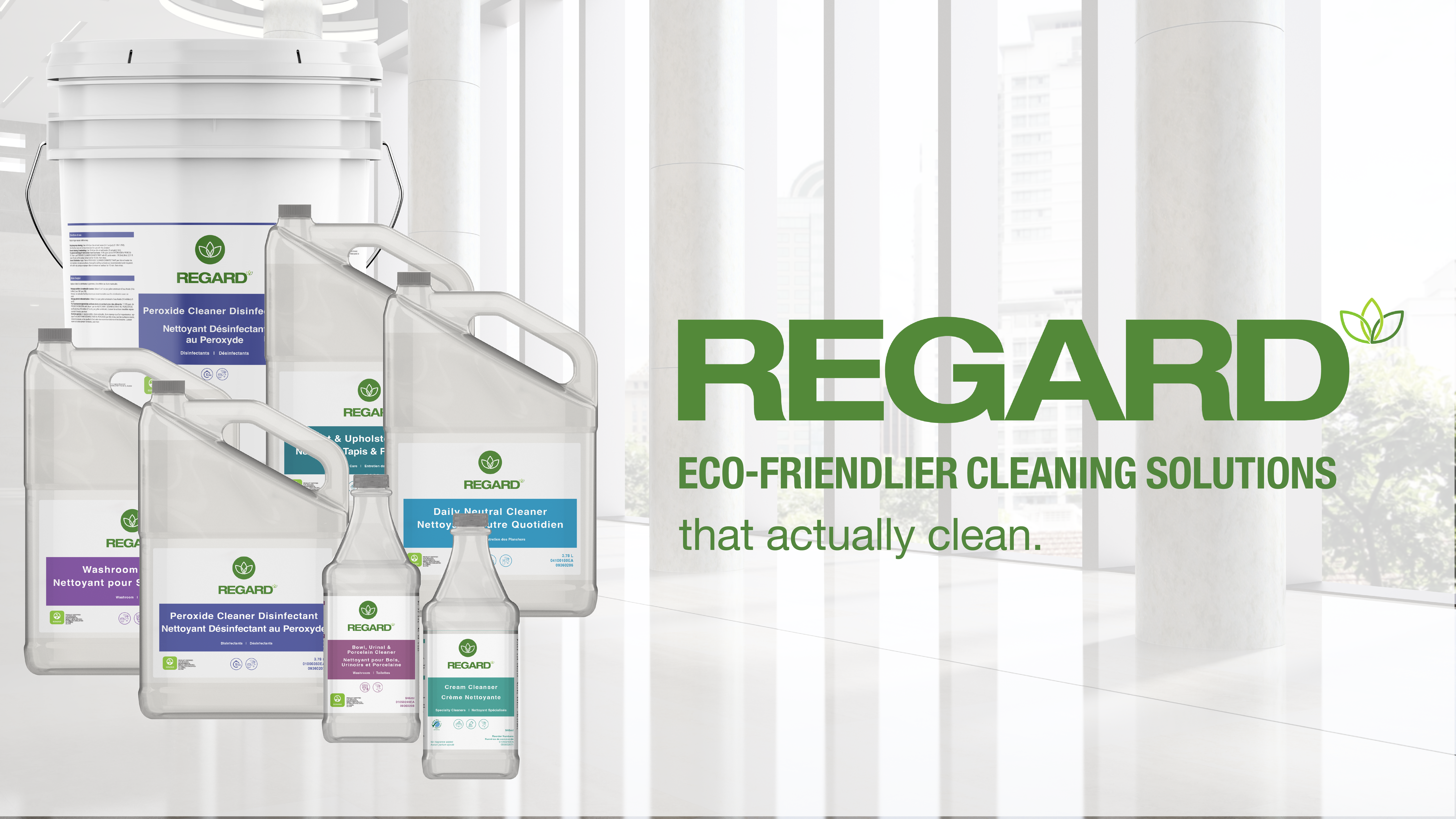 Regard Eco-Friendlier Cleaning Solutions Family of Products Promotional Image