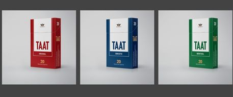 Provisional pack designs for Taat Original, Smooth, and Menthol varieties