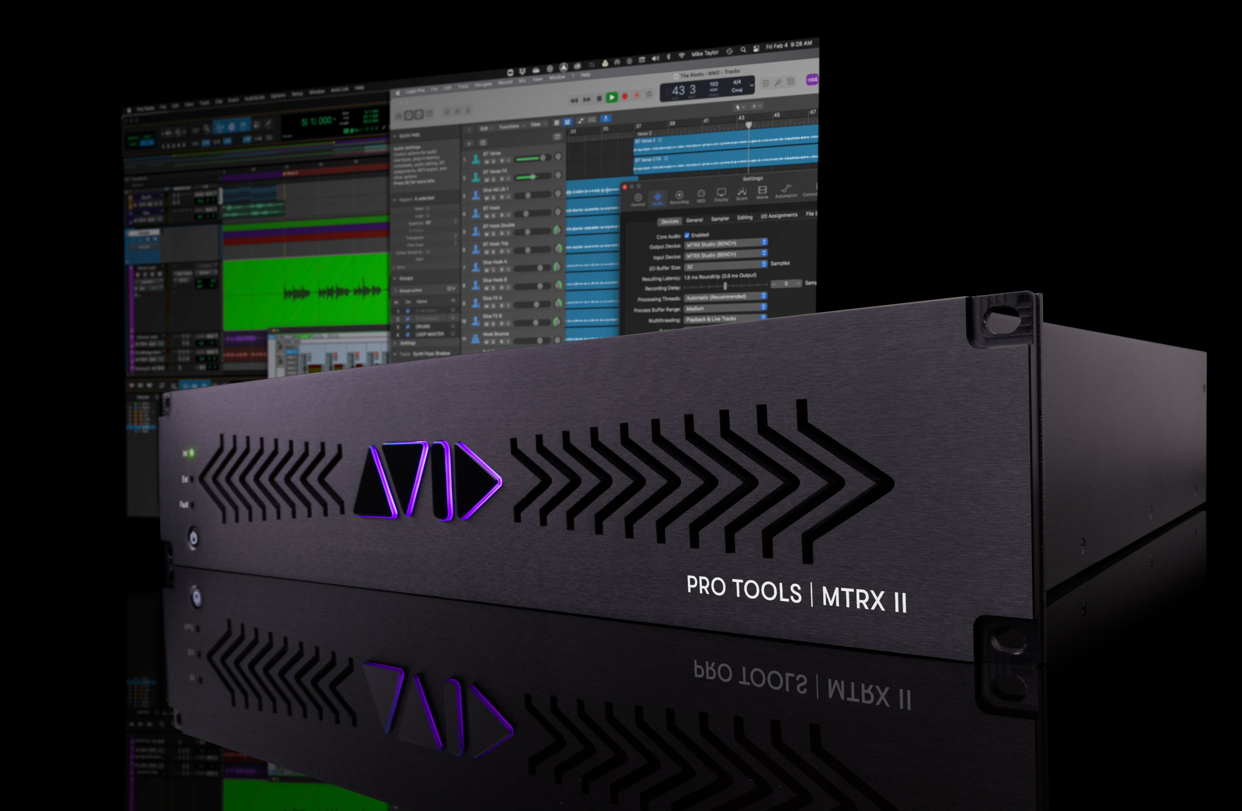 The MTRX II audio interface with Pro Tools