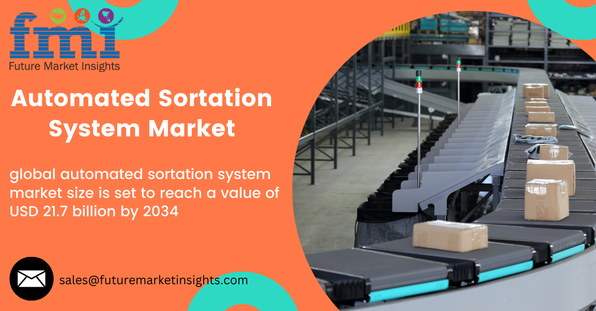 Global Automated Sortation System Market Size is to Reach USD 21.7 billion by 2034, With 8.8% CAGR Growth