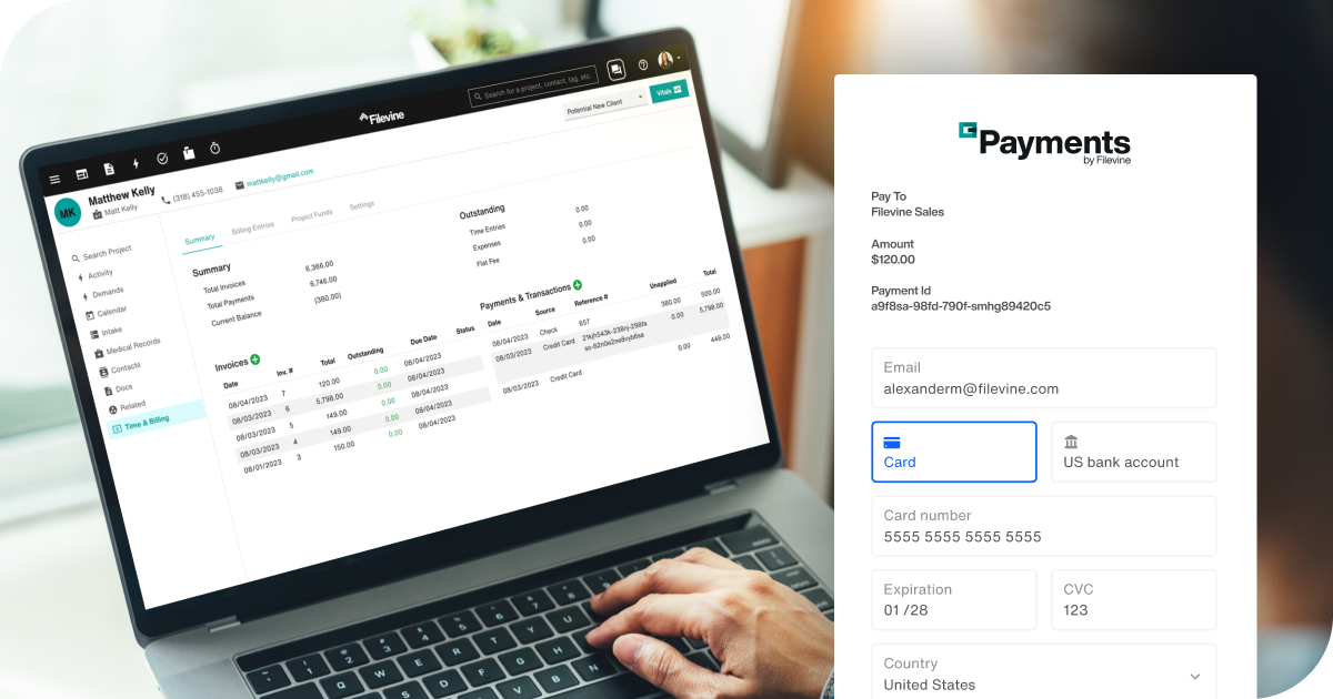 Filevine Releases Payment Processing to Deliver an End-to-End Timekeeping, Billing, and Payments Platform to the Market thumbnail