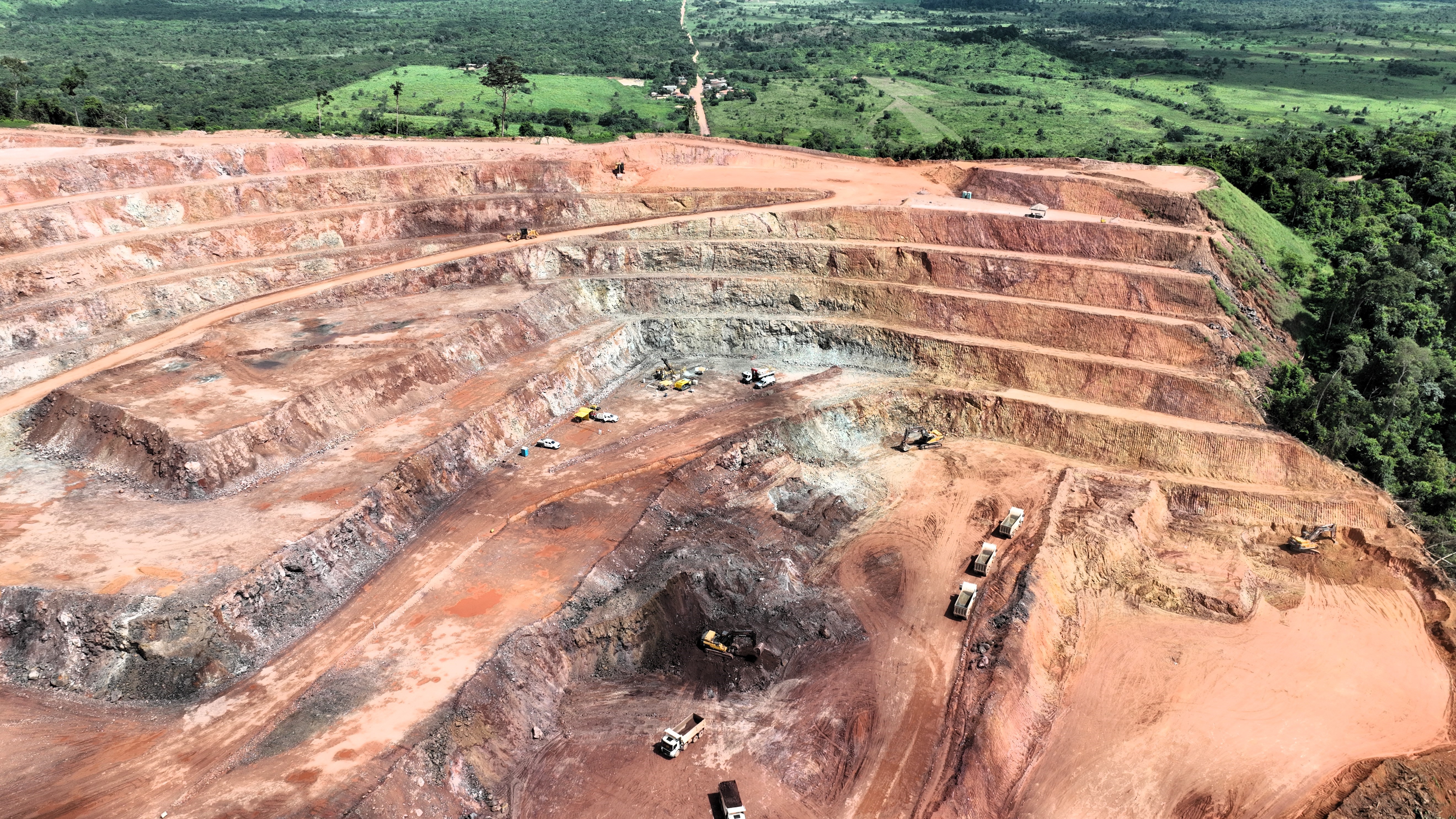 Exposed sulphide ore at the Tucumã Project (May 2024).