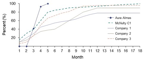 Ramp-up curve (Average compared to other Companies)