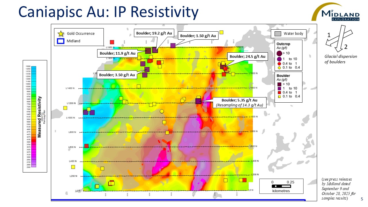 Figure 5 Caniapisc Au-IP Resistivity