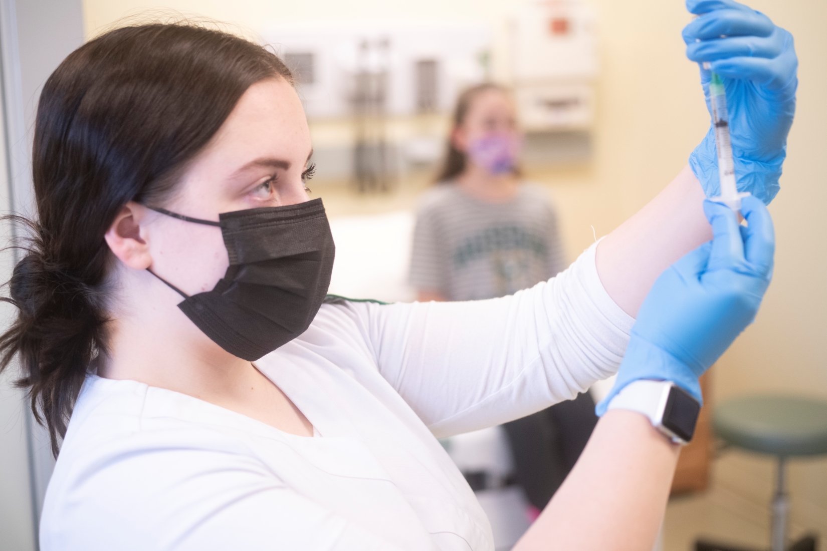 Nurse Preparing to Give a Vaccination