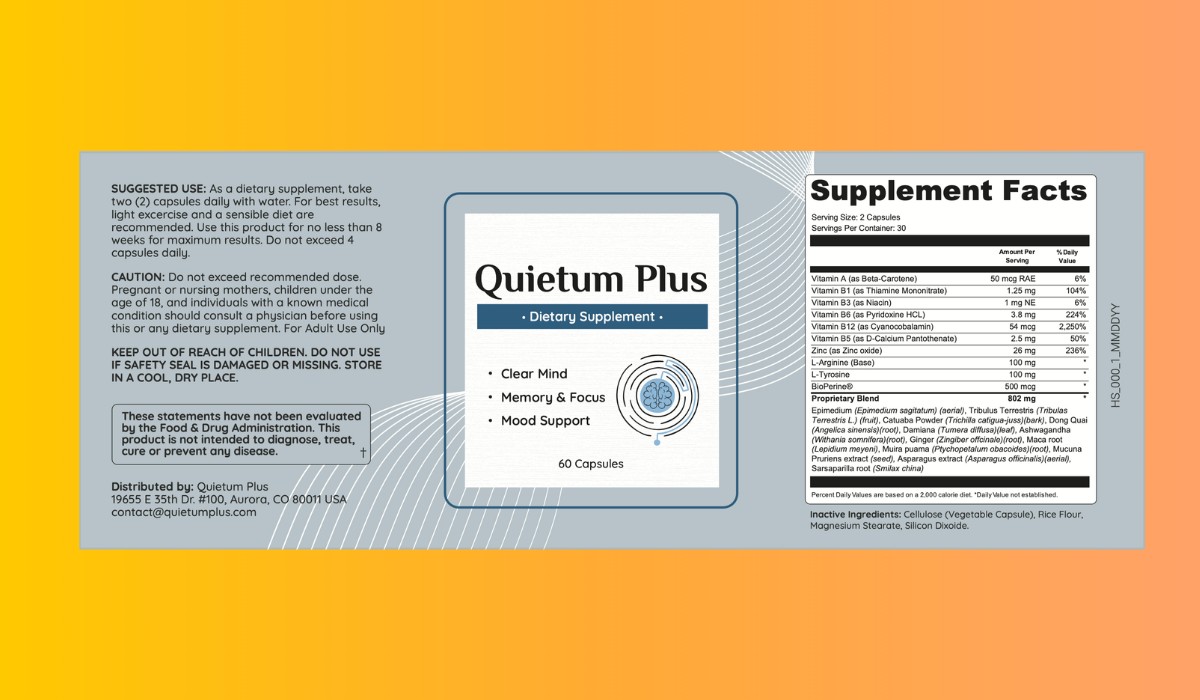 Quietum Plus  Supplement Facts