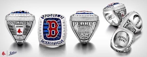 Boston Red Sox 2018 World Series Championship ring, created by Jostens. 