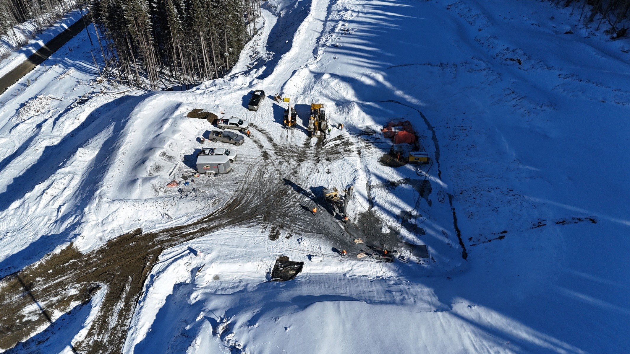 Figure 4: Lowhee Zone ventilation raise foundation drilling 
