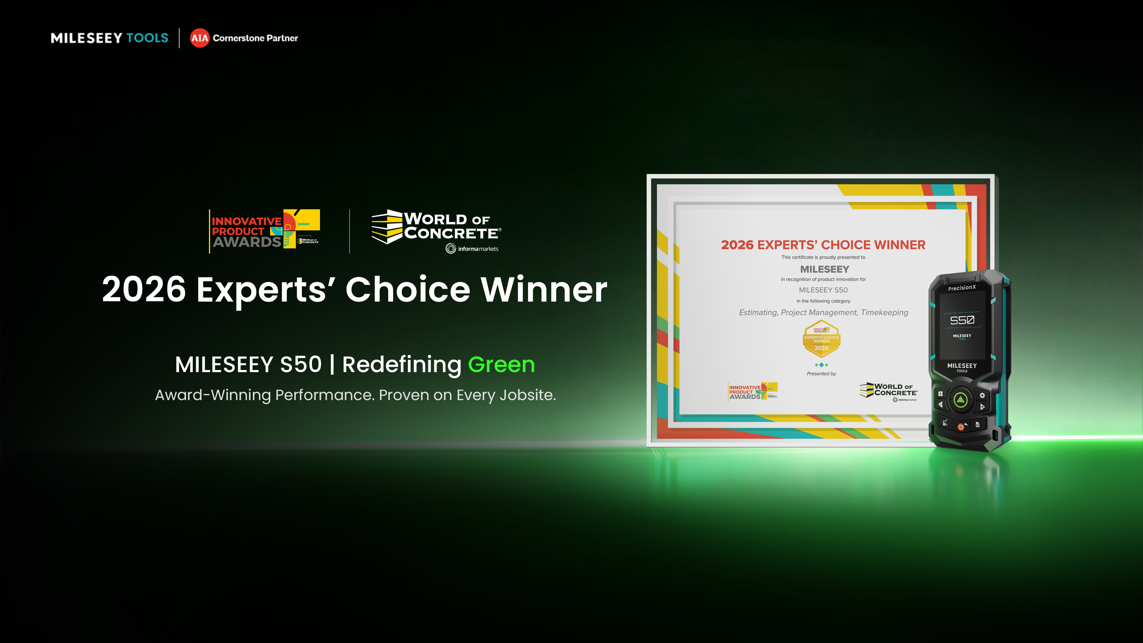 MILESEEYS50 Wins Experts’ Choice at 2026 World of Concrete Innovative Product Awards