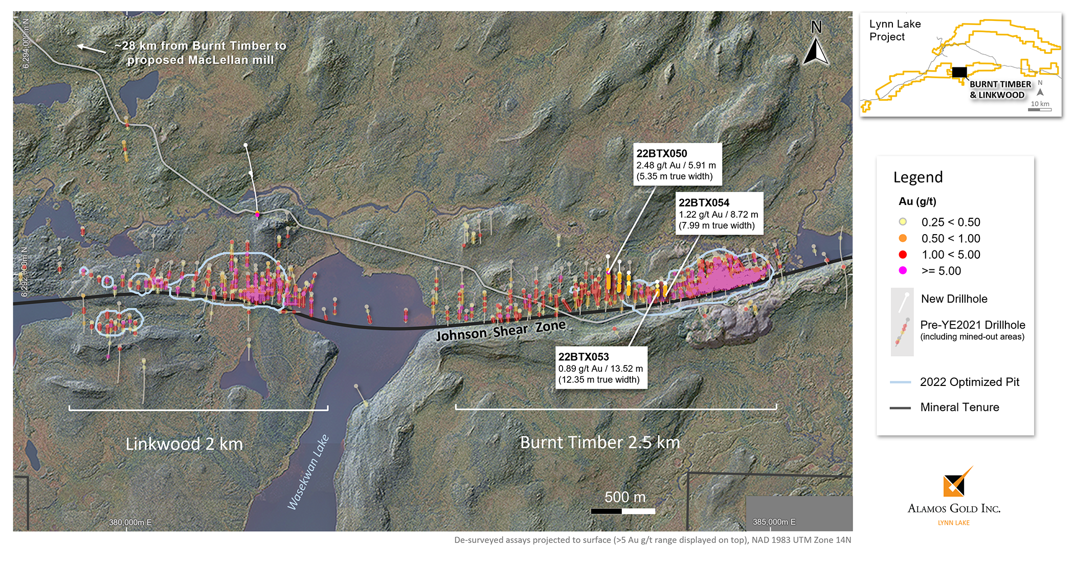 Figure 3 Burnt Timber and Linkwood Deposits – Drillhole Plan Map