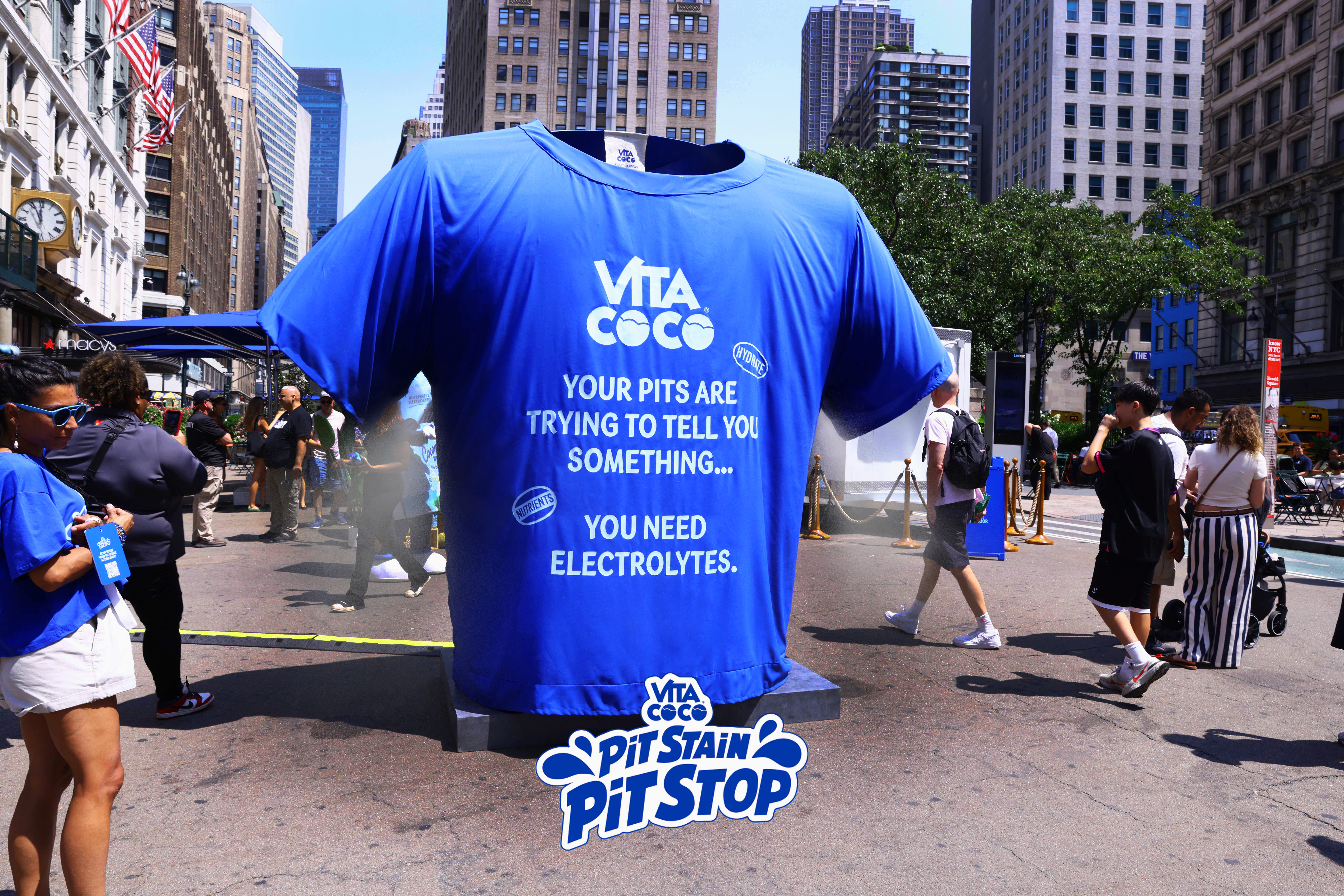 Vita Coco® Launches the Pit Stain Pit Stop, an Experiential Pop-Up That Turns Summer's Most Visible Sign of Sweat into a Refreshing Reminder to Replenish