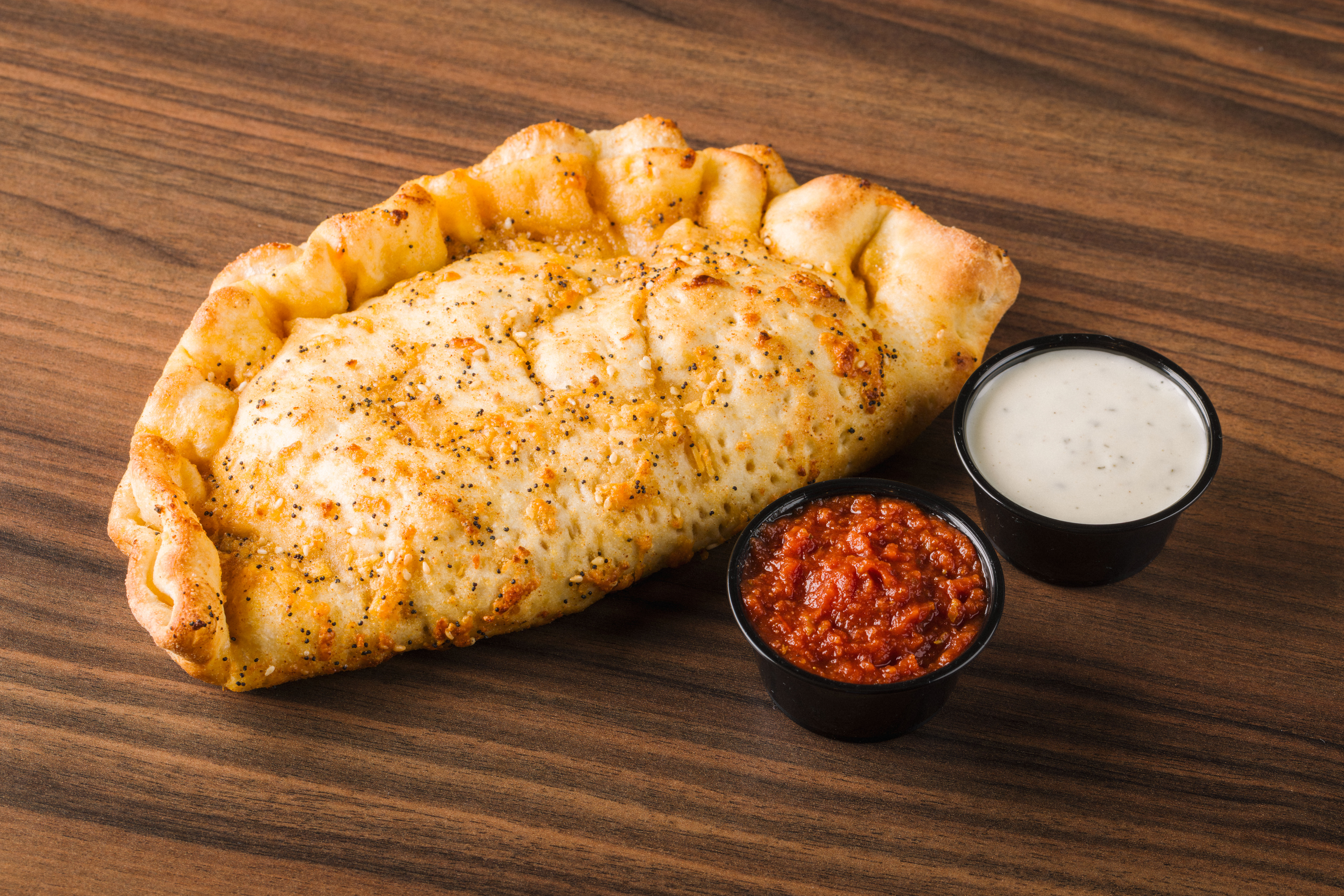 Whole Calzone with both dips
