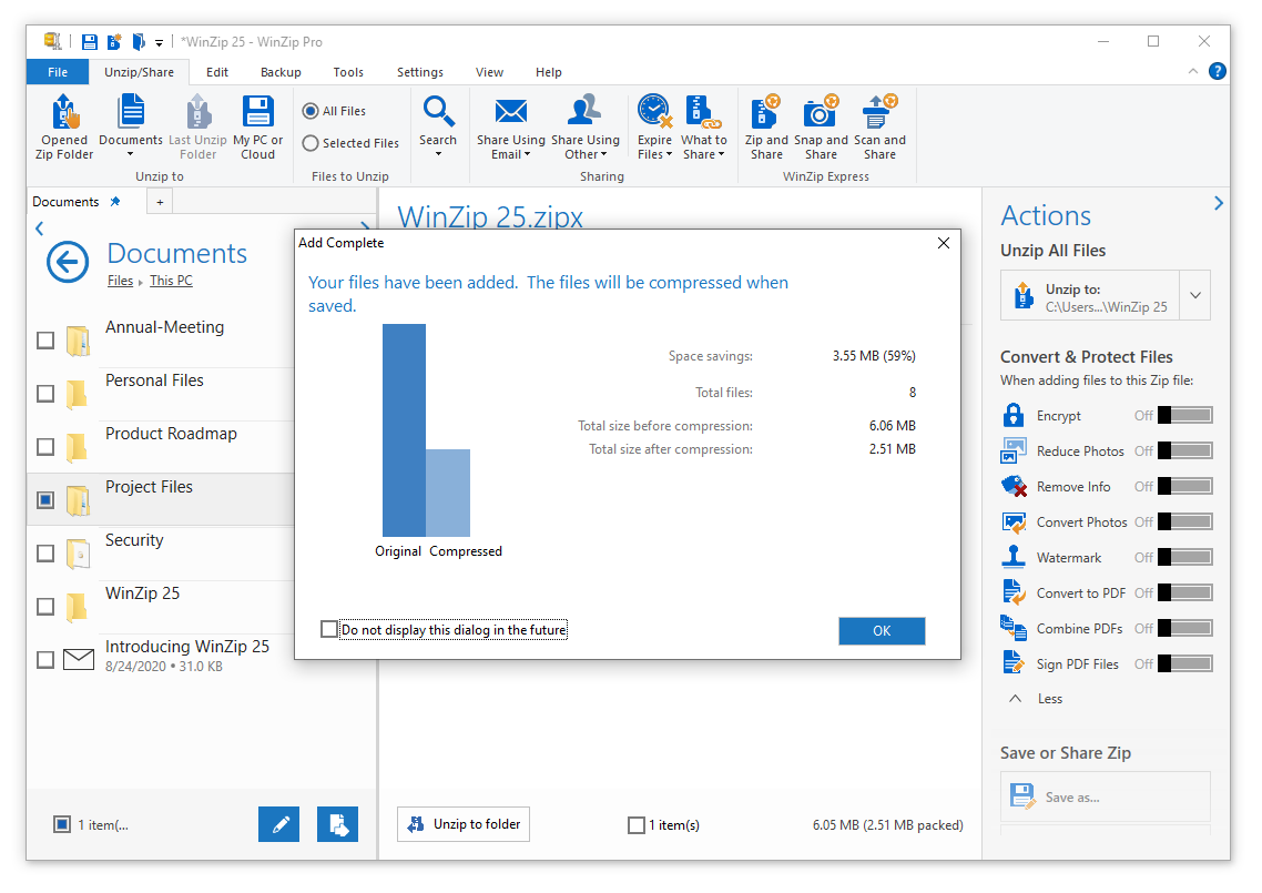 Winzip が Microsoft Teams と連携 ファイル圧縮とpdf 機能を強化