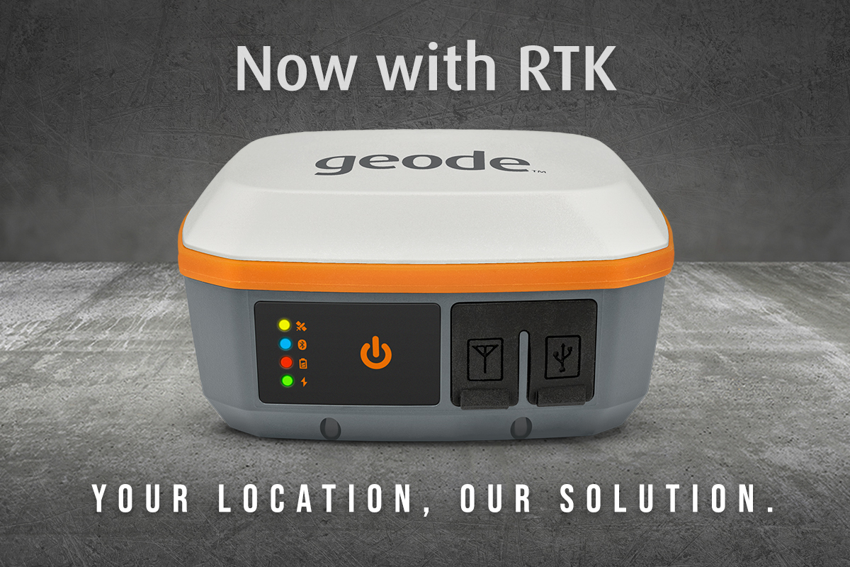 Geode GNSS Receiver featuring RTK corrections. November 2, 2023