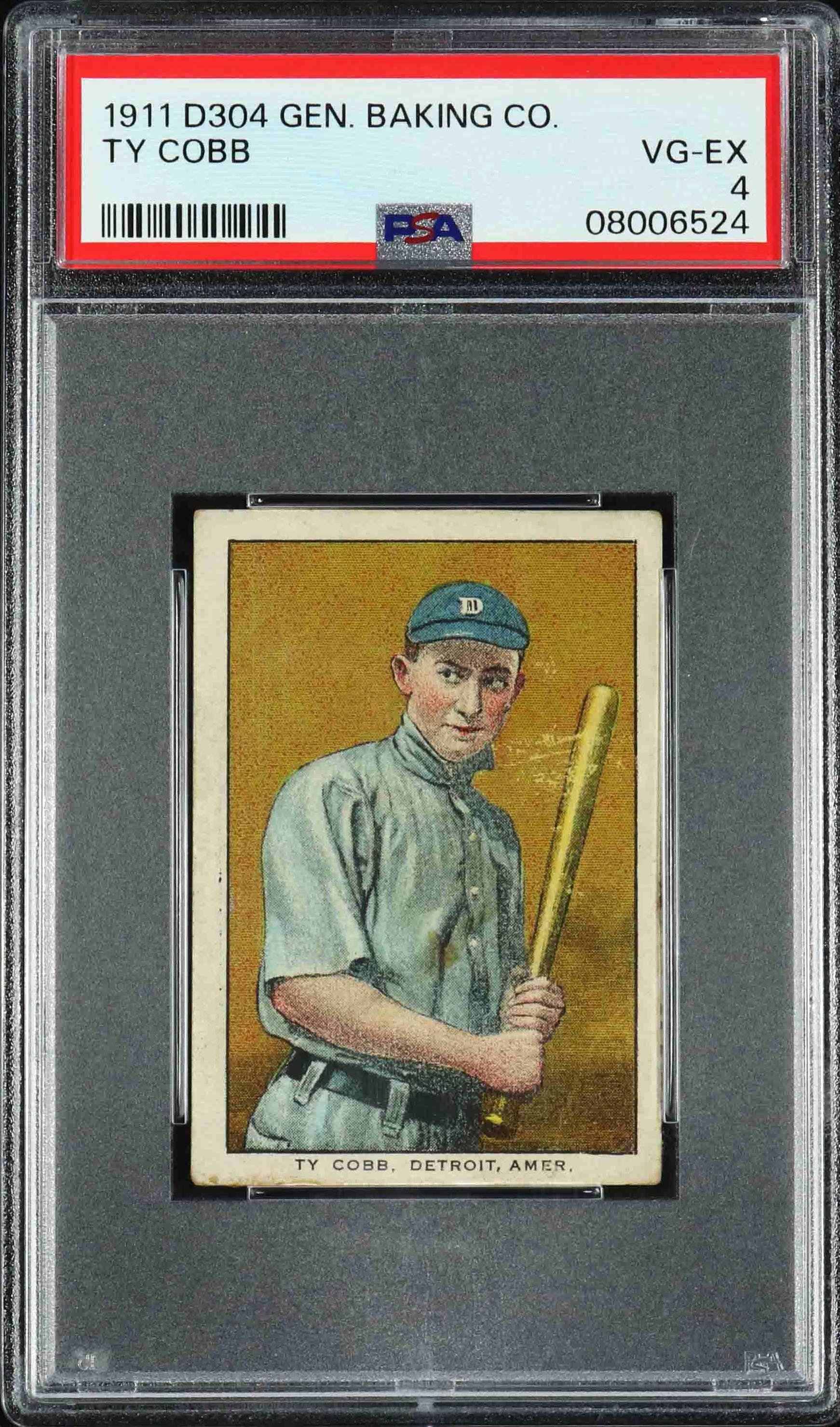 1911 D304 General Baking Ty Cobb, PSA VG-EX 4