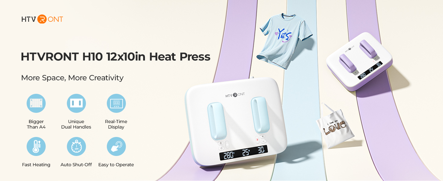 HTVRONT H10 T Shirt Heat Press KV