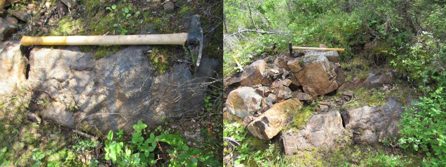 Outcrop within the Hawkeye Zone