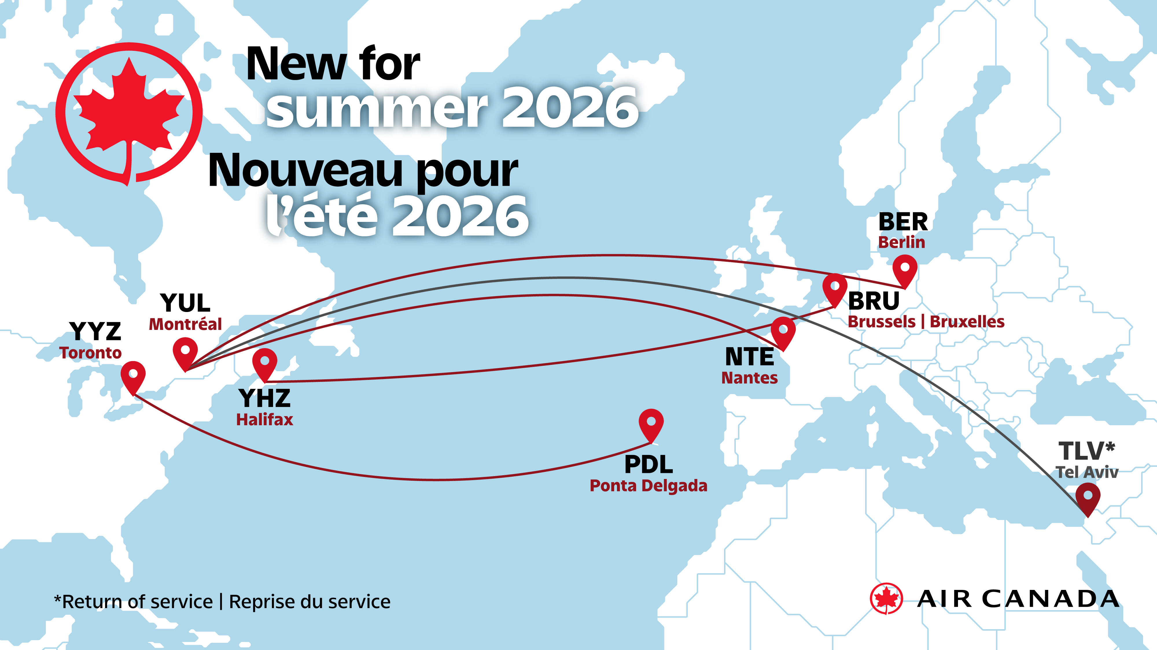 Air Canada élargit encore son réseau transatlantique pour en faire le deuxième d’Amérique du Nord en nombre de destinations