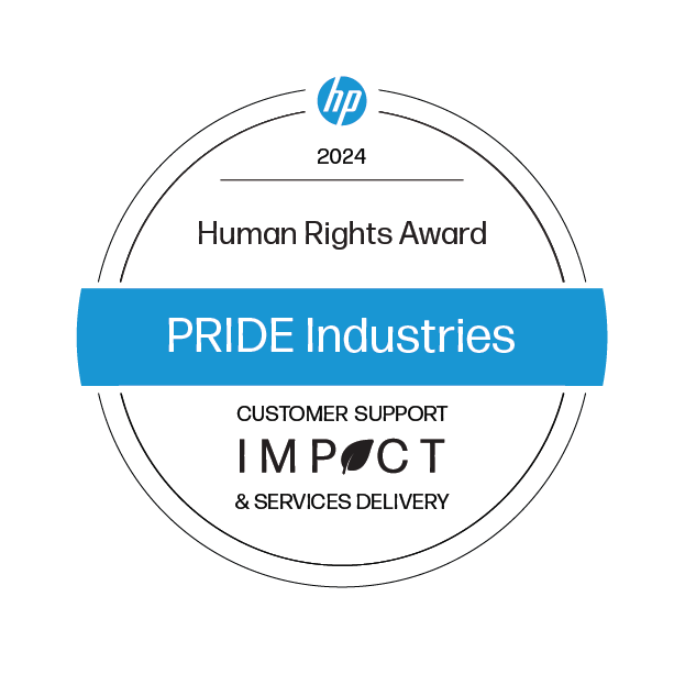 PRIDE Industries has been honored with the Human Rights Award from HP Inc.