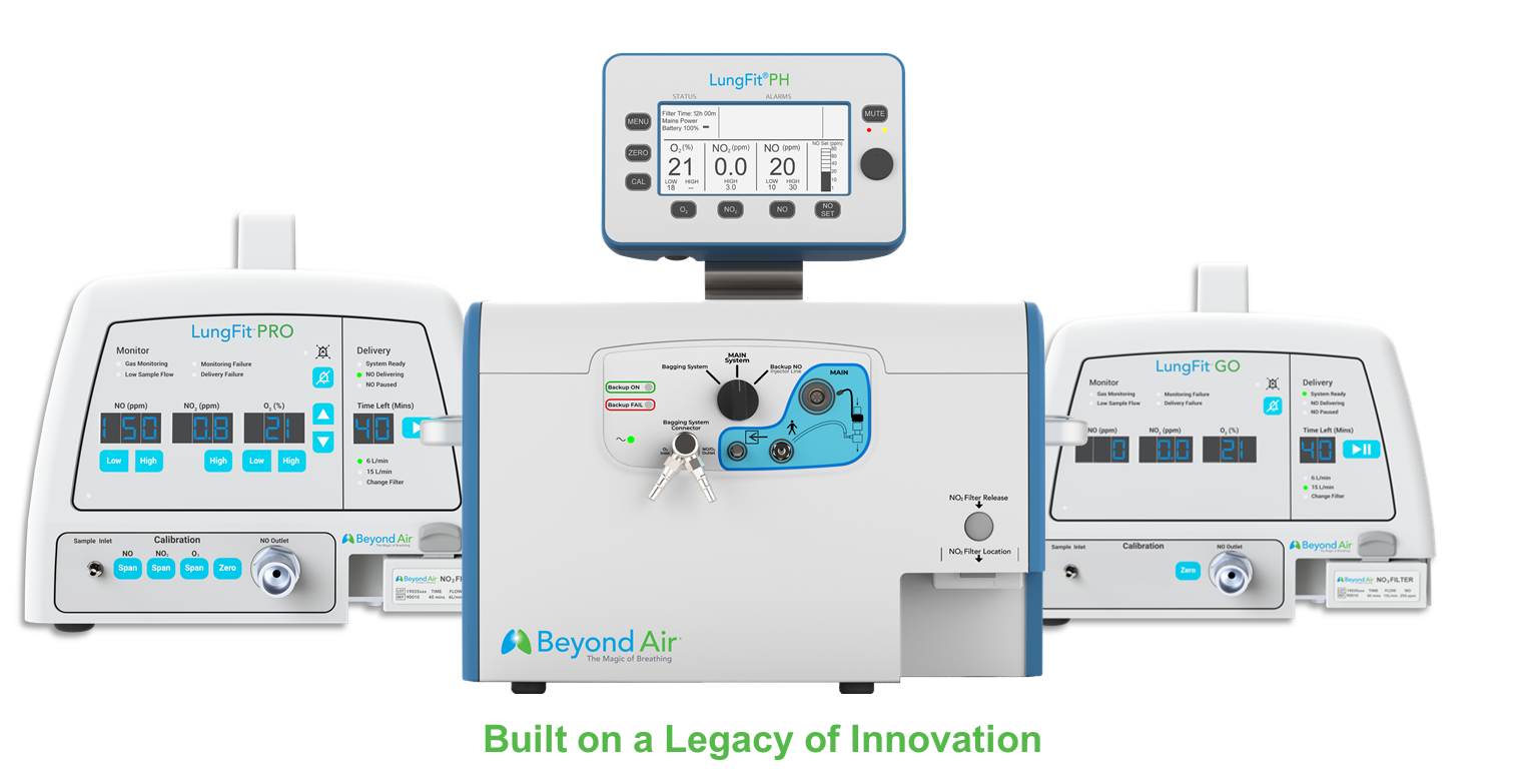 The LungFit platform uses unique patented Ionizer™ technology to generate nitric oxide on-demand from ambient air, designed and built by the same inventors that developed the first nitric oxide delivery system and subsequent systems still in use today as the current global market leader