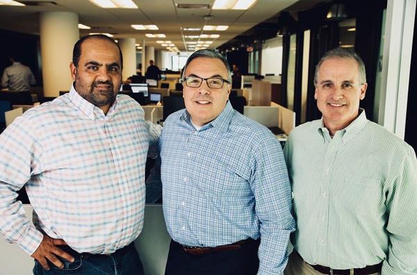 From left to right: Motionsoft co-founder and chairman Al Noshirvani, CEO Rick Auletta and CFO Tom Hopkins.
